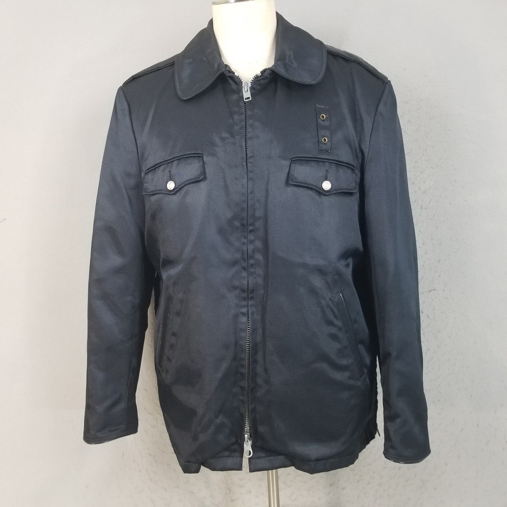 Blauer Jacket Mens 44L Black Tufnyl Police Security Removable Liner Duty Coat